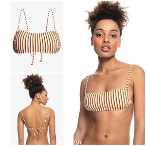 🔆 Roxy Printed Beach Classics Bandeau Bra Bikini Top